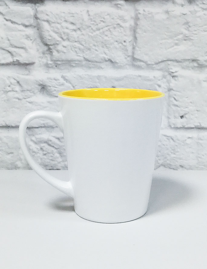 kubek latte żółty